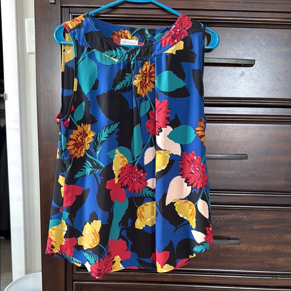 Floral Sleeveless Top - Multicolor